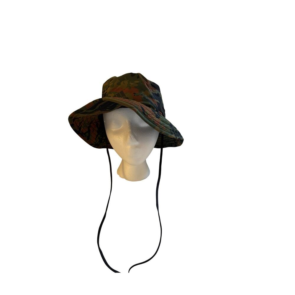 Adidas Hat AeroReady Boonie Hat Wide Brim Sun Hat Chin Strap Unisex Camouflage